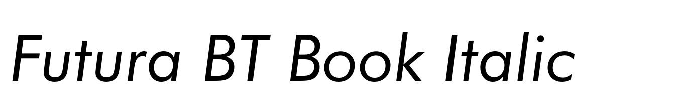 Futura BT Book Italic